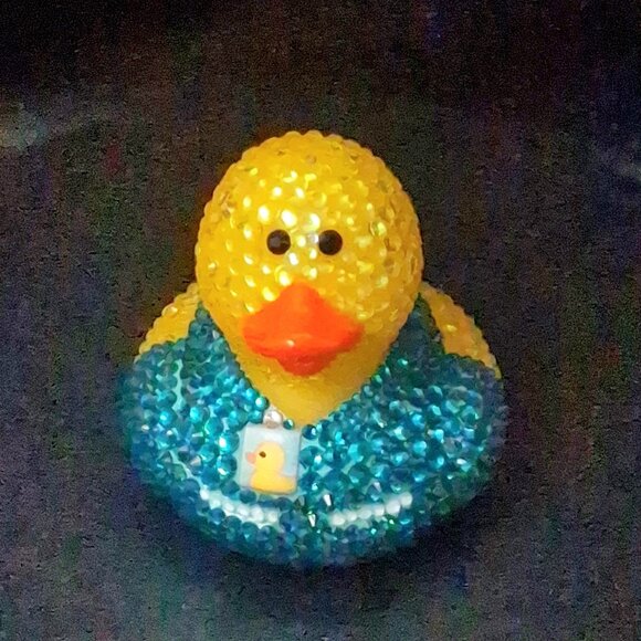 Medical Rubber Duck in Scrubs, Bling Duck, Bedazzled Medical, Cute, Fun Gift - Picture 4 of 8